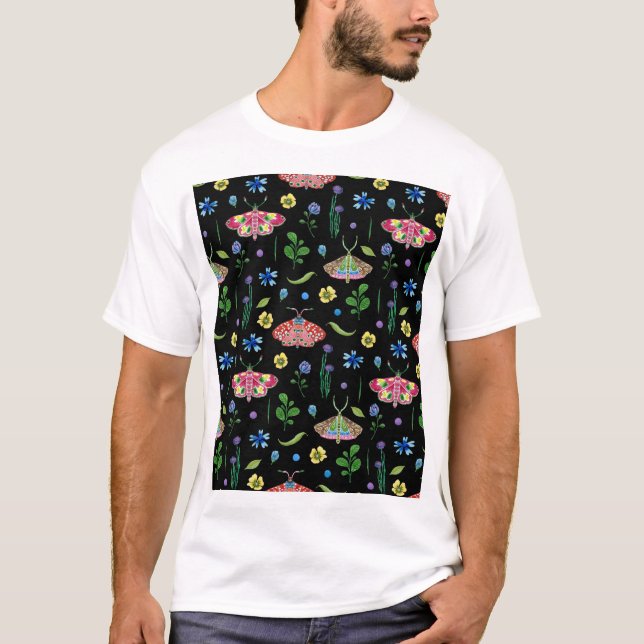 Multicolor Butterflies: Bright Seamless Pattern T-Shirt (Front)