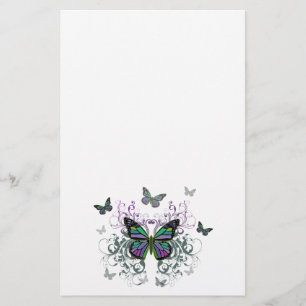 MultiColor Butterflies Stationery