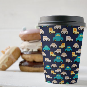 Multicolor Cars Cartoon Paper Cups
