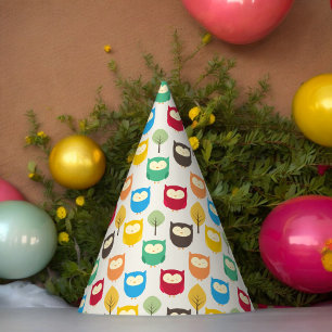 Multicolor Cartoon Owl Party Hat