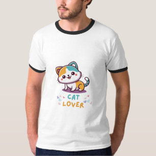 Multicolor Cat Lover T-Shirt