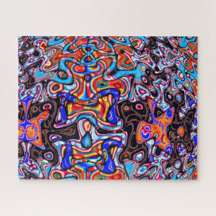 Multicolor Chaos Abstract Jigsaw Puzzle