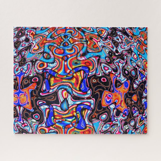 Multicolor Chaos Abstract Jigsaw Puzzle (Horizontal)