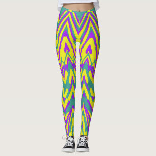 Multicolor Chavron "Ratti_Creative_Arts" Leggings