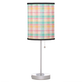 Multicolor Chequered Plaid Desk Lamp