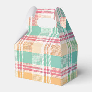 Multicolor Chequered Plaid Favour Box