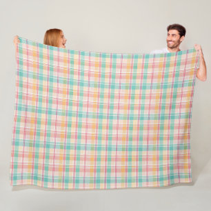 Multicolor Chequered Plaid Fleece Blanket