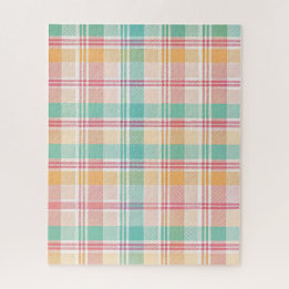 Multicolor Chequered Plaid Jigsaw Puzzle