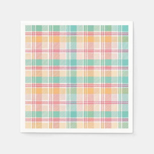 Multicolor Chequered Plaid Napkin