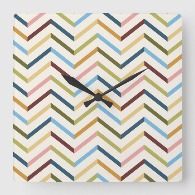 MultiColor Chevron Clock (Front)