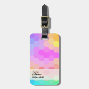 Multicolor Chevron Seamless Pattern Luggage Tag
