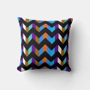Multicolor Chevron Zigzag 6 Cushion