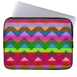 Multicolor Chevron Zigzag Stripe Pattern 6 Laptop Sleeve
