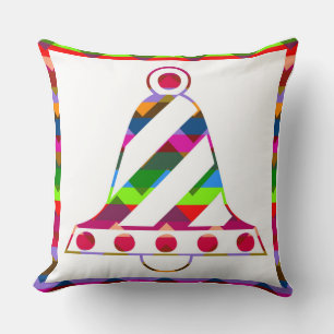 Multicolor Christmas Bells Cushion