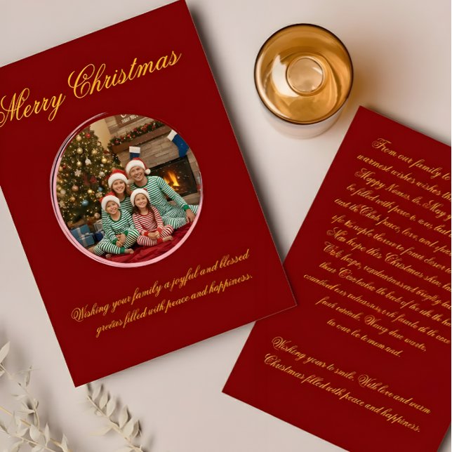 Multicolor Christmas Greeting Card with Family Mes (Creator Uploaded)