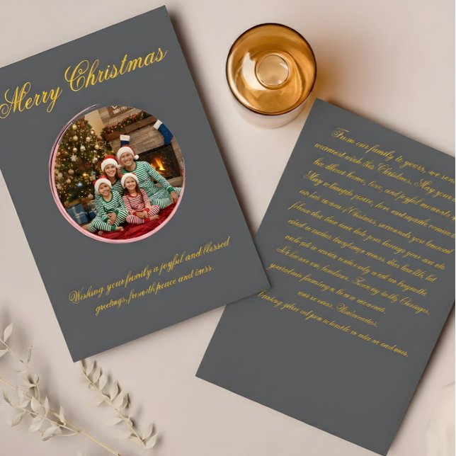 Multicolor Christmas Greeting Card with Family Mes (Creator Uploaded)