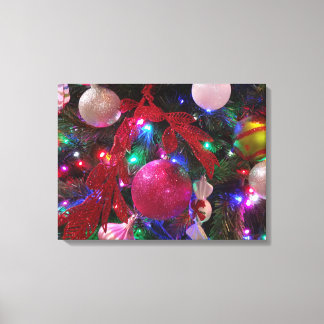 Multicolor Christmas Tree Colourful Holiday Canvas Print