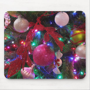 Multicolor Christmas Tree Colourful Holiday Mouse Pad