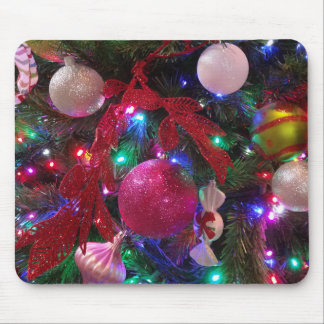 Multicolor Christmas Tree Colourful Holiday Mouse Pad