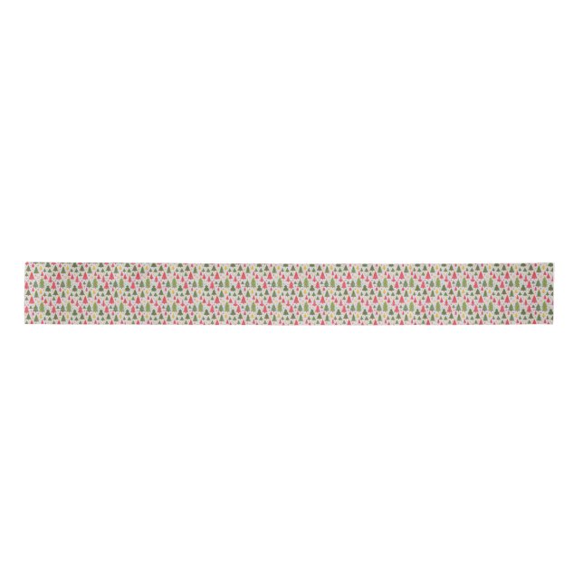 Multicolor Christmas Tree Satin Ribbon (Front)