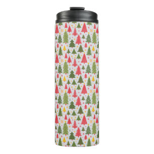 Multicolor Christmas Tree Thermal Tumbler