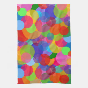 Multicolor Circles & Dots Tea Towel