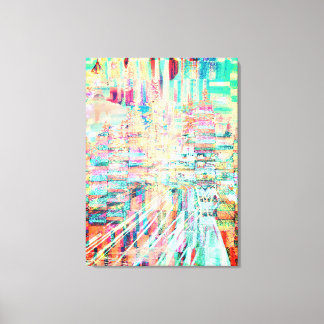 Multicolor City Life Canvas Wall Art
