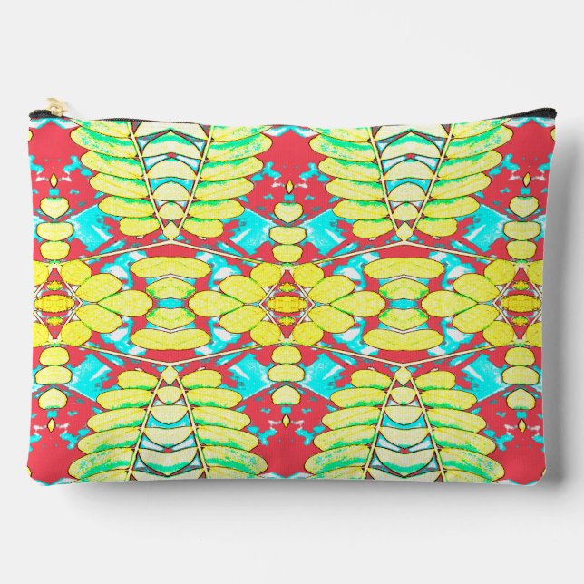 Multicolor classic trendy makeup accessory pouch (Front)