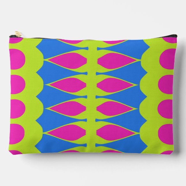 Multicolor classic trendy makeup accessory pouch (Front)