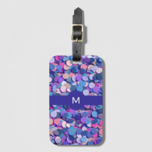 Multicolor Confetti Luggage Tag
