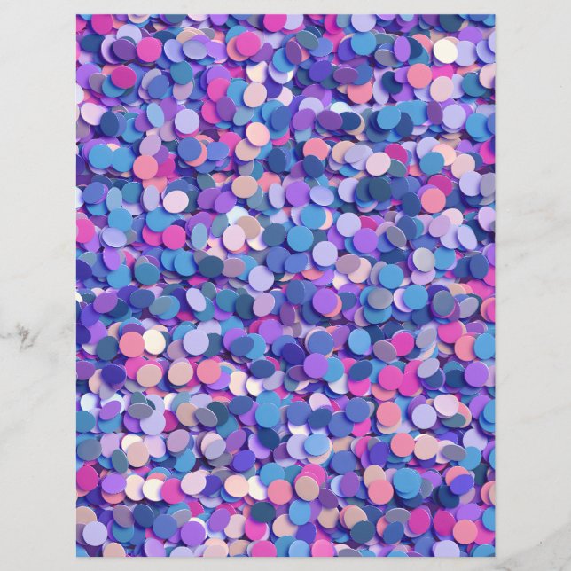 Multicolor Confetti Scrapbook Paper (Front)