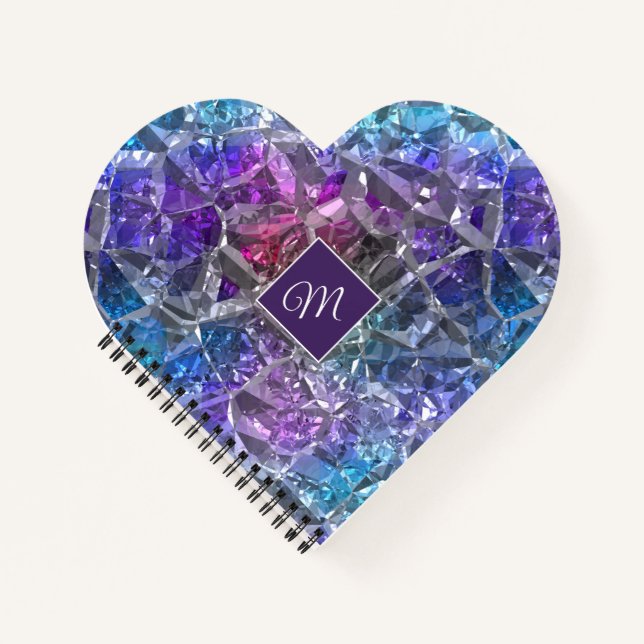 Multicolor Crystal Heart Notebook (Front)