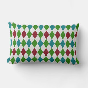 Multicolor Diamond Glitter Lumbar Cushion