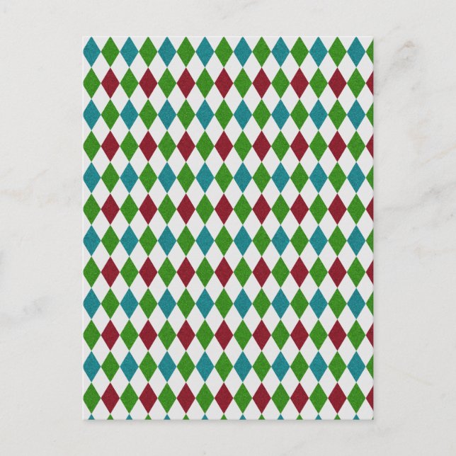 Multicolor Diamond Glitter Postcard (Front)