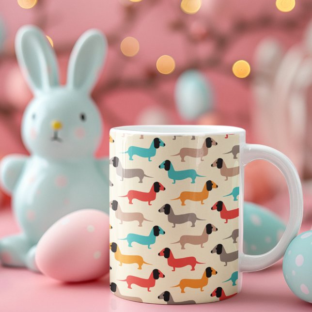 Multicolor Dogs Pattern Coffee Mug (mugs and cups)