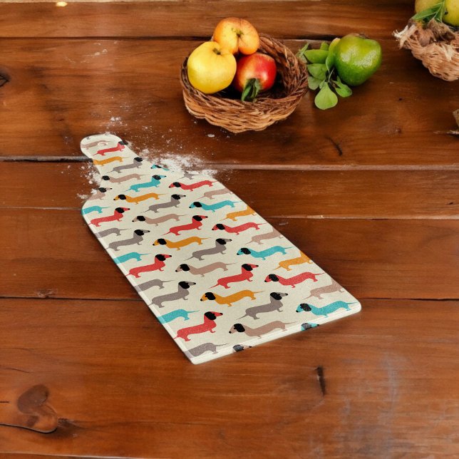 Multicolor Dogs Pattern Cutting Board (Chopping Board)
