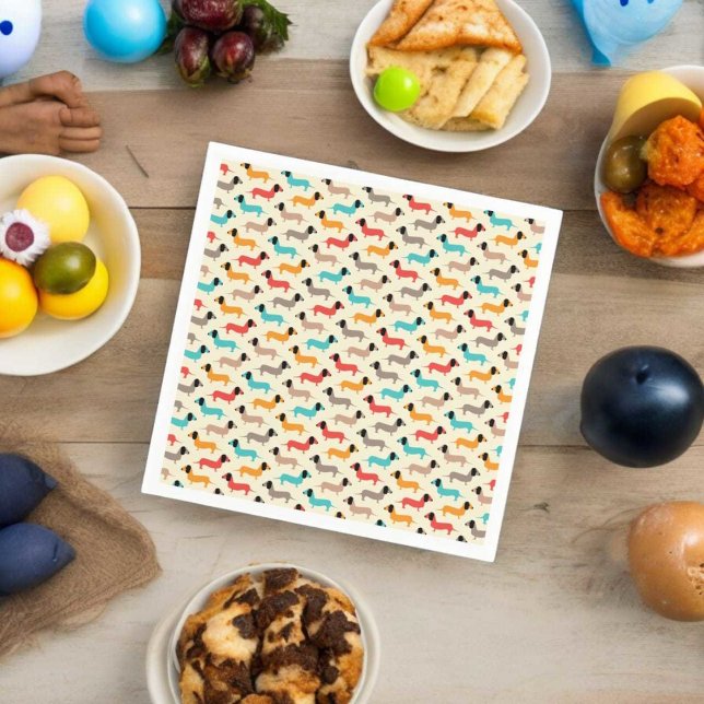Multicolor Dogs Pattern Napkin (napkin)