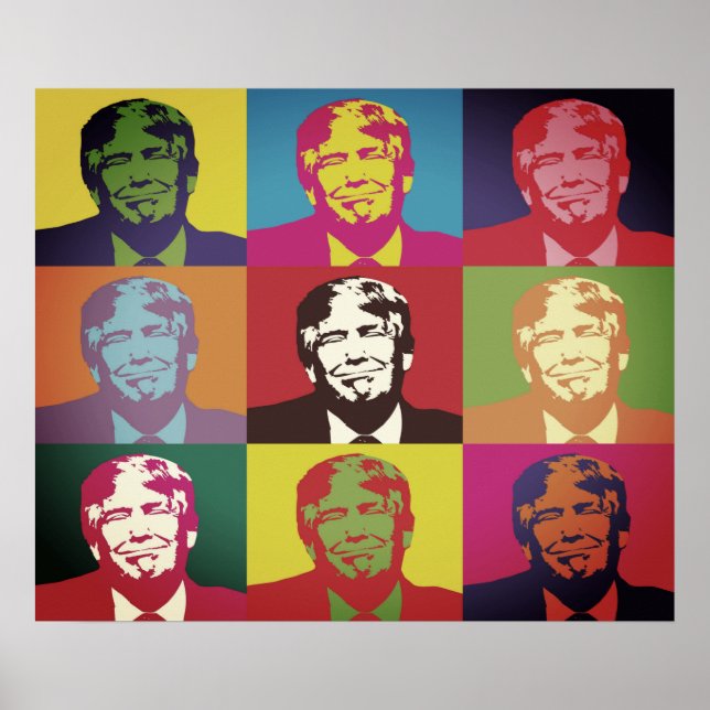 MultiColor Donald Trump Poster (Front)