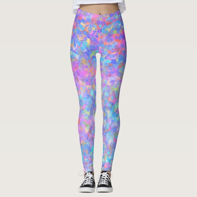 Multicolor Dot Art Leggings (Front)