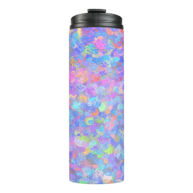 Multicolor Dot Art Thermal Tumbler (Front)