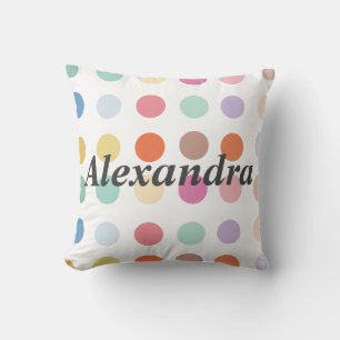 Multicolor Dots Pattern Cushion