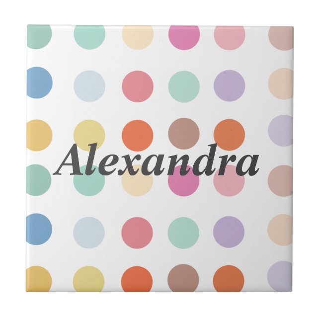 Multicolor Dots Pattern Tile (Front)