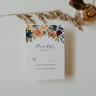Multicolor Elegant Floral RSVP Card