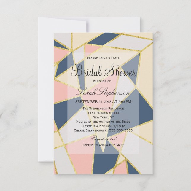 Multicolor Elegant Geometric Triangles Invitation (Front)