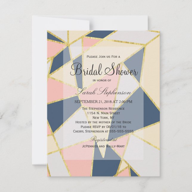 Multicolor Elegant Geometric Triangles Invitation (Front)