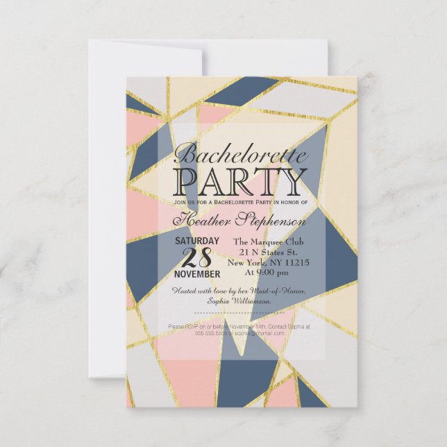 Multicolor Elegant Geometric Triangles Invitation (Front)