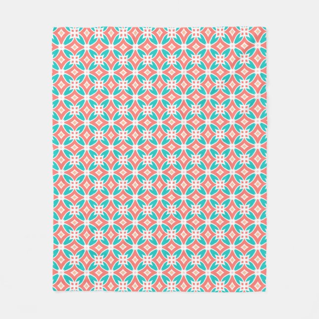 Multicolor Ethnic Pattern Fleece Blanket (Front)