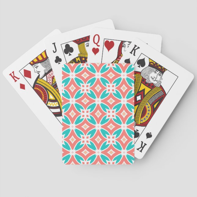 Multicolor Ethnic Pattern Playing Cards (Back)
