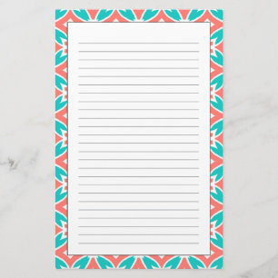 Multicolor Ethnic Pattern Stationery
