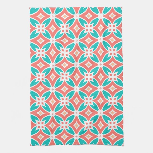 Multicolor Ethnic Pattern Tea Towel (Vertical)